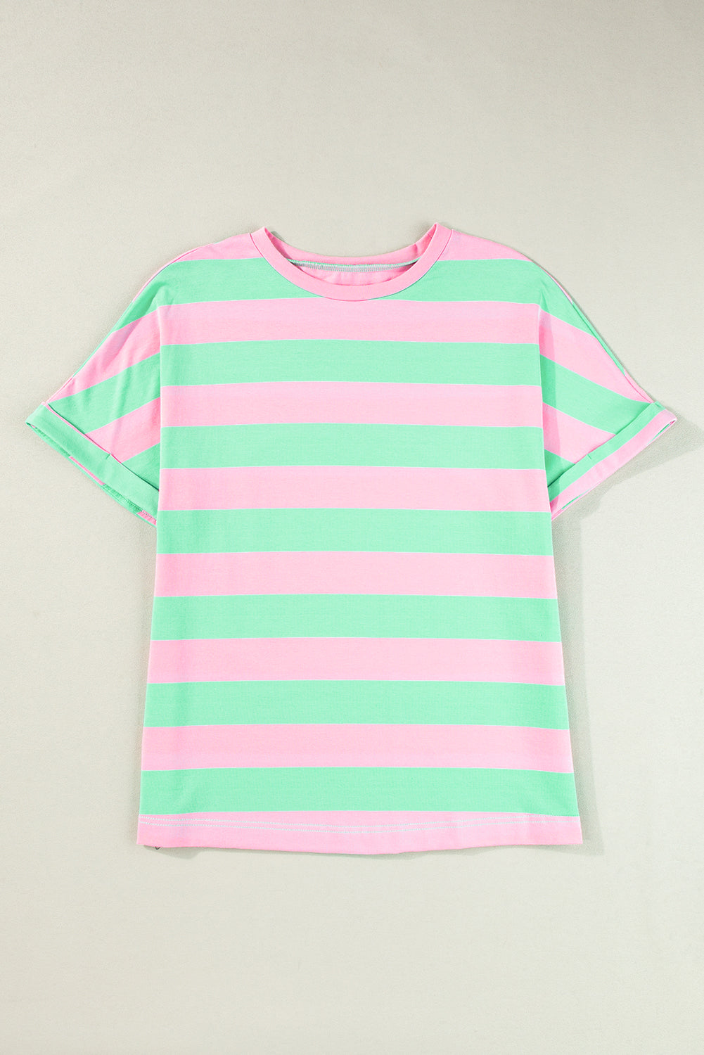 Pink Stripe Colorblock Top LT