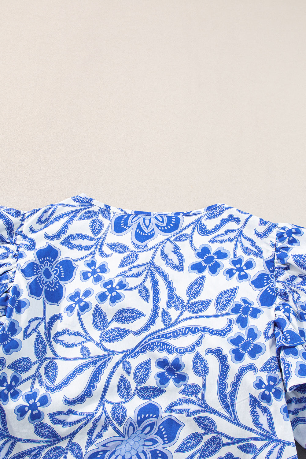 Blue Floral Print Blouse LT