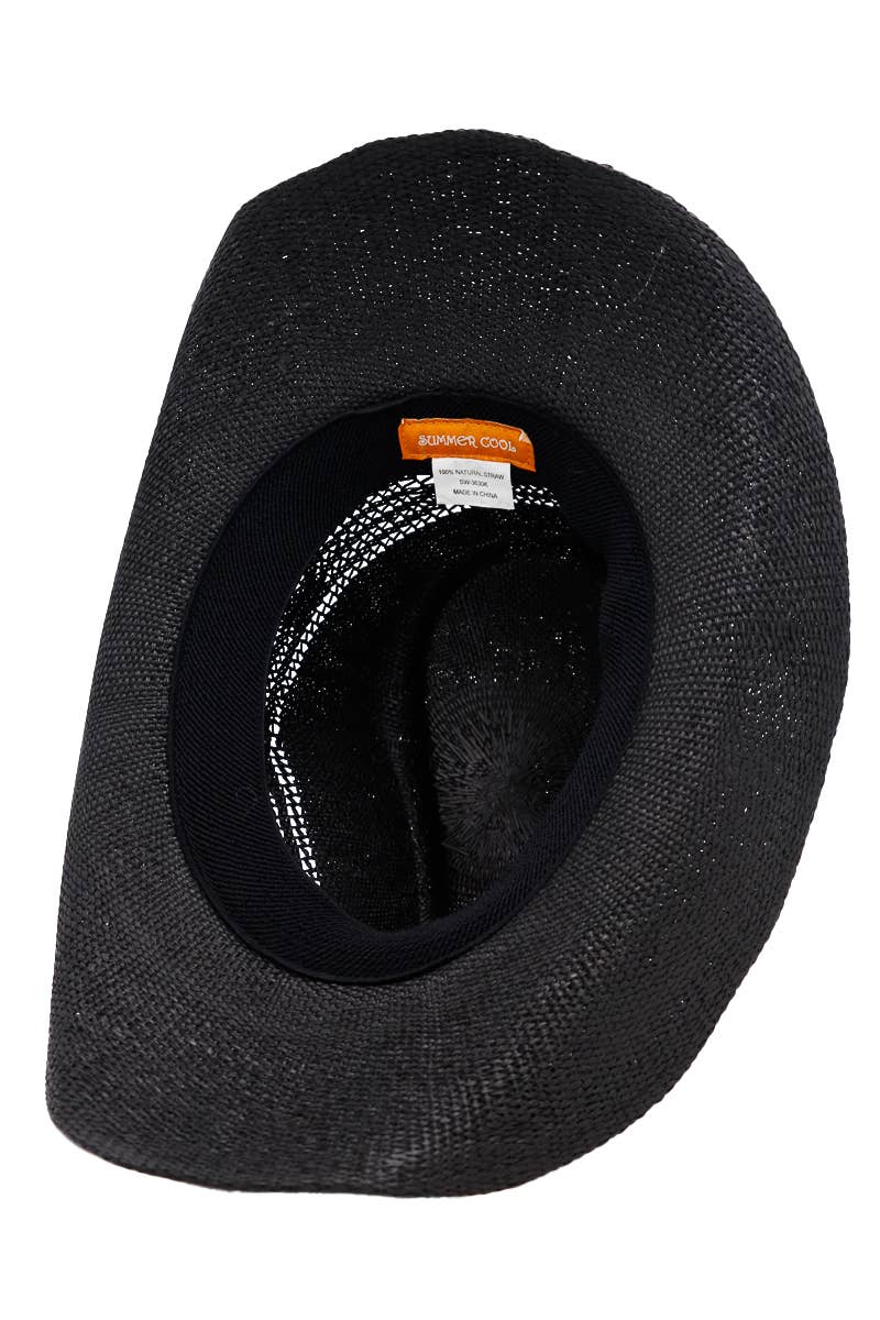 Navajo Concho Beaded Cowboy Hat- Black