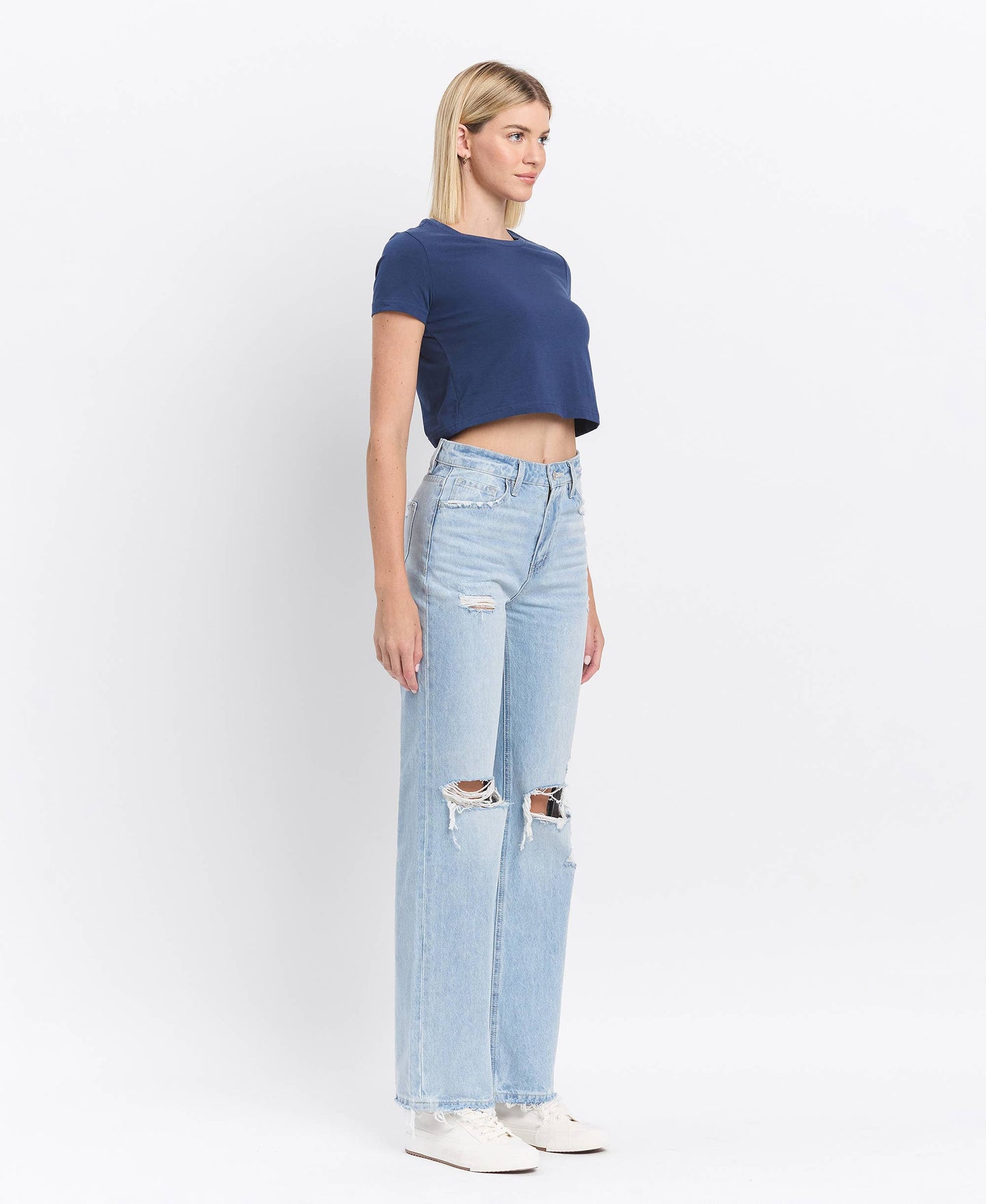 90'S VINTAGE SUPER HIGH RISE FLARE JEANS  - Western Promise