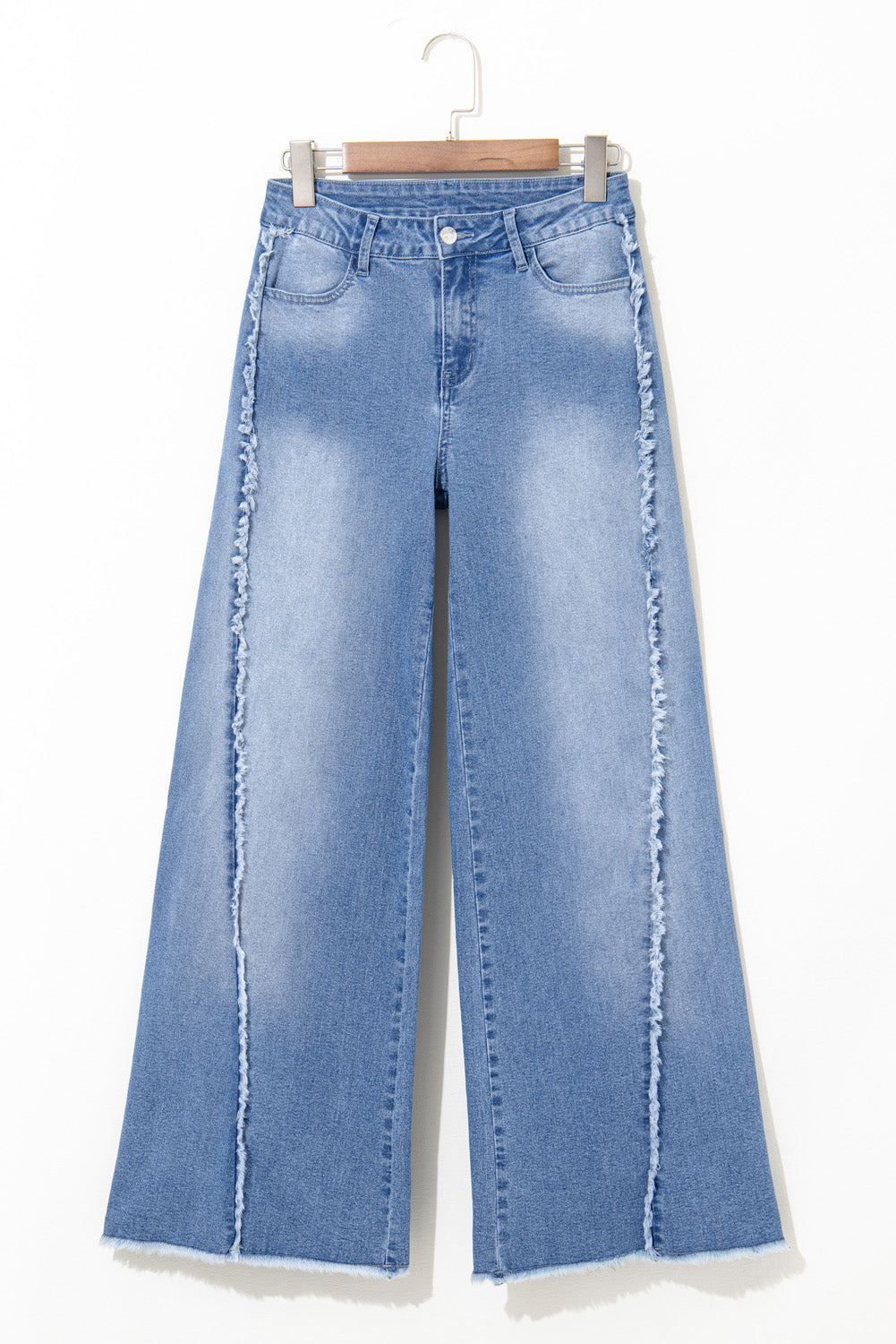 Raw Hem Flared Denim Jeans LT