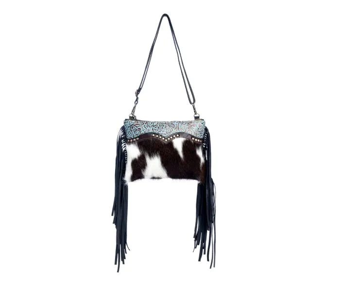 Mescalaro Hill Leather& Hairon Bag in Coal