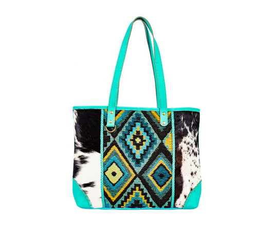 Tonga Ridge Tote Bag in Turquoise