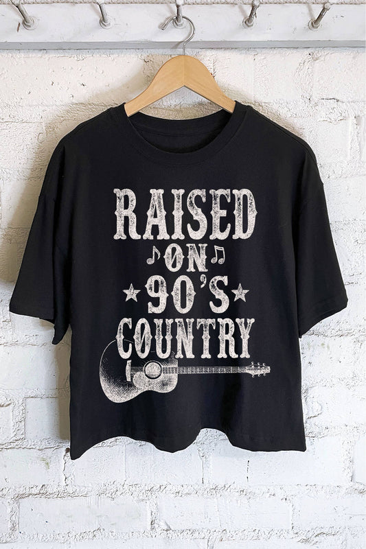 Raised on 90's Country Crop Tee