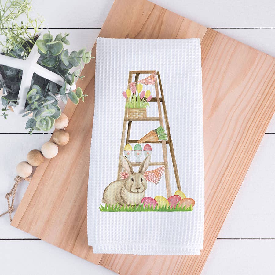 Bunny Ladder Kitchen Towel