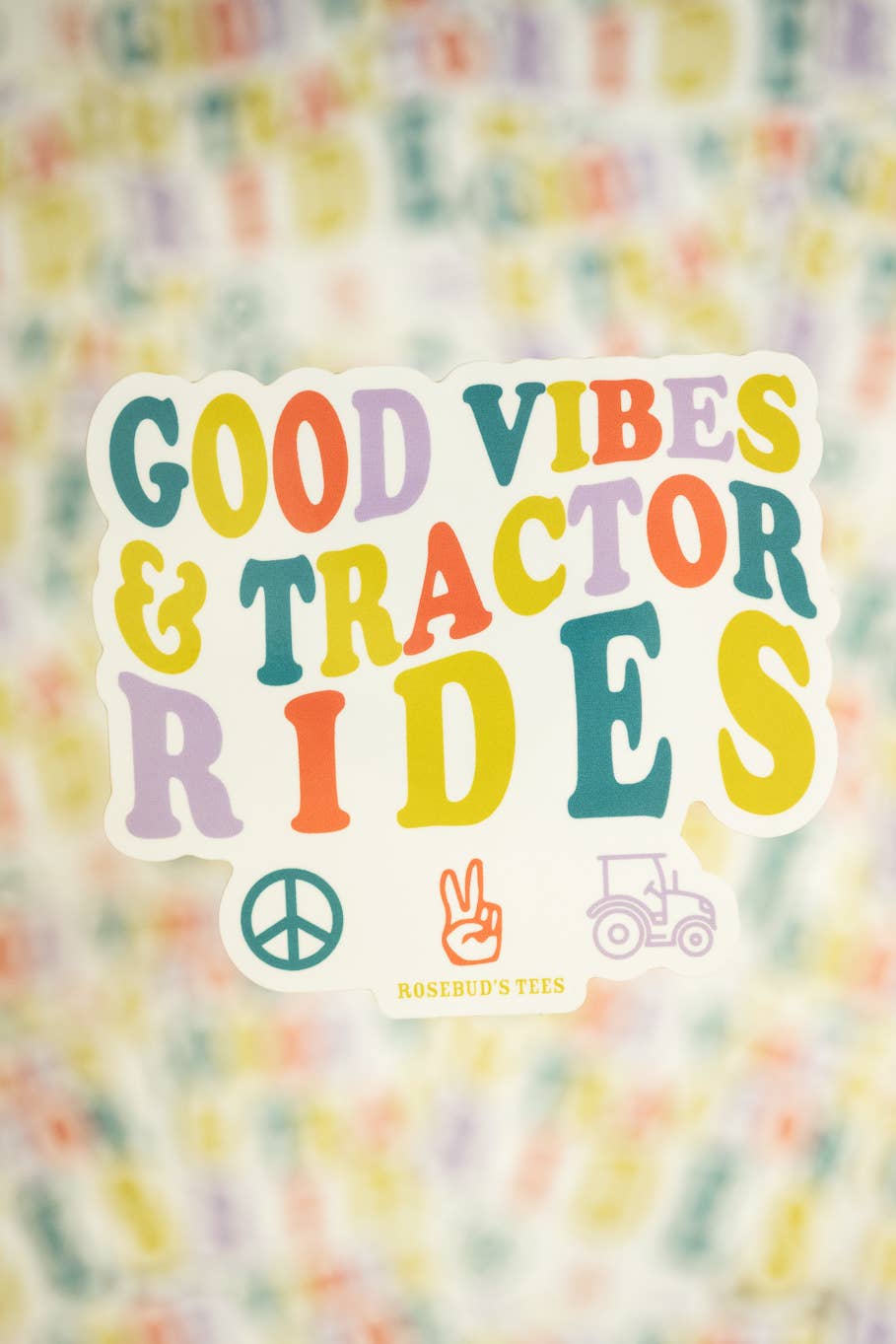 Good Vibes & Tractor Rides Sticker