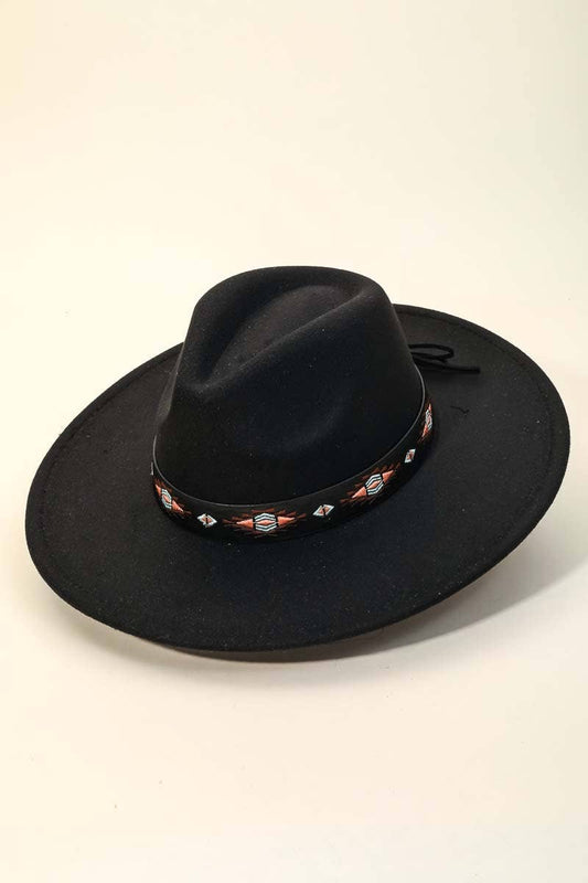 Boho Tribal Pattern Strap Hat