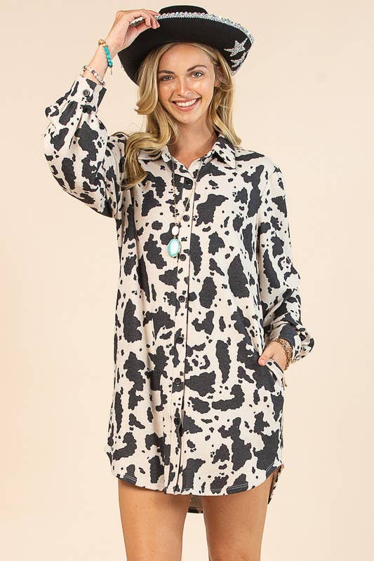 Hudson Cow Print Dress