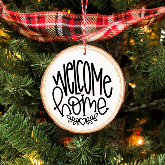 Welcome Home Wooden Christmas Ornaments